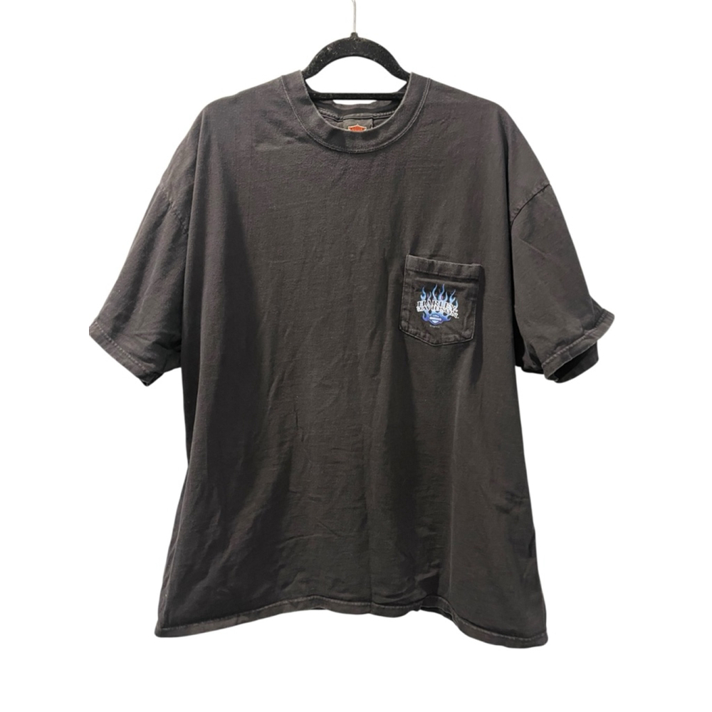 Vintage 2000 Harley Davidson Flame T-Shirt Size 2XL Route 66 California Biker - Picture 2 of 6
